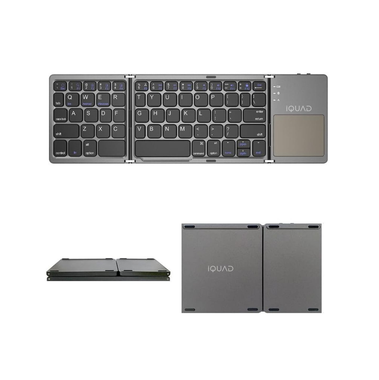 iQUAD Foldable Bluetooth Keyboard with Touchpad