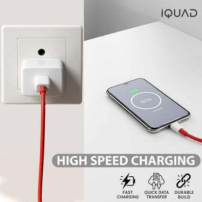 iQUAD 65W SuperVOOC Fast Charging Cable – USB to Type-C 6.5A High Speed Charging & Data Cable