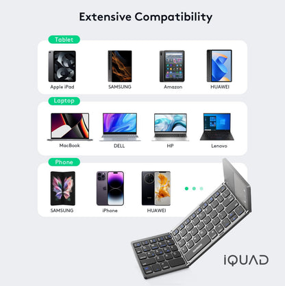 iQUAD Foldable Bluetooth Keyboard with Touchpad