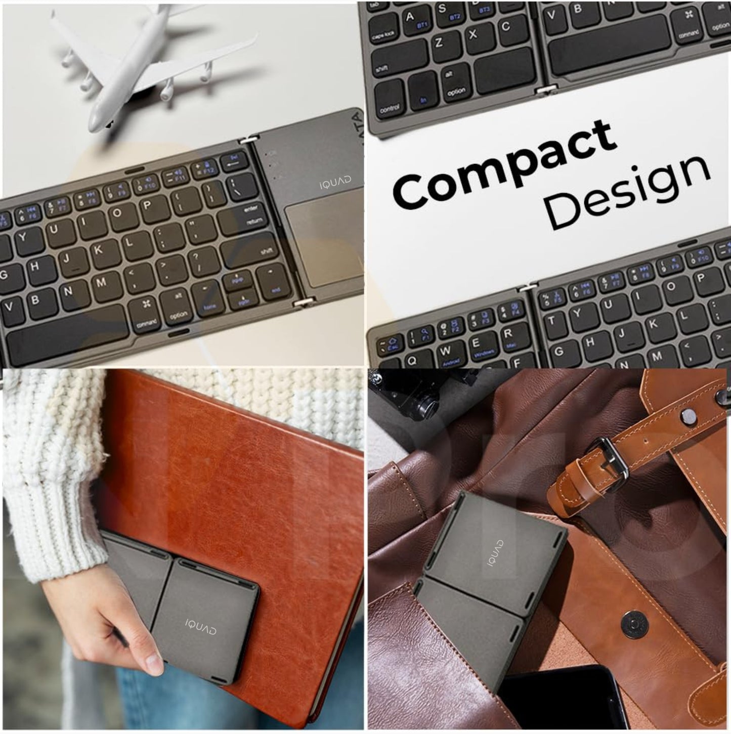 iQUAD Foldable Bluetooth Keyboard with Touchpad