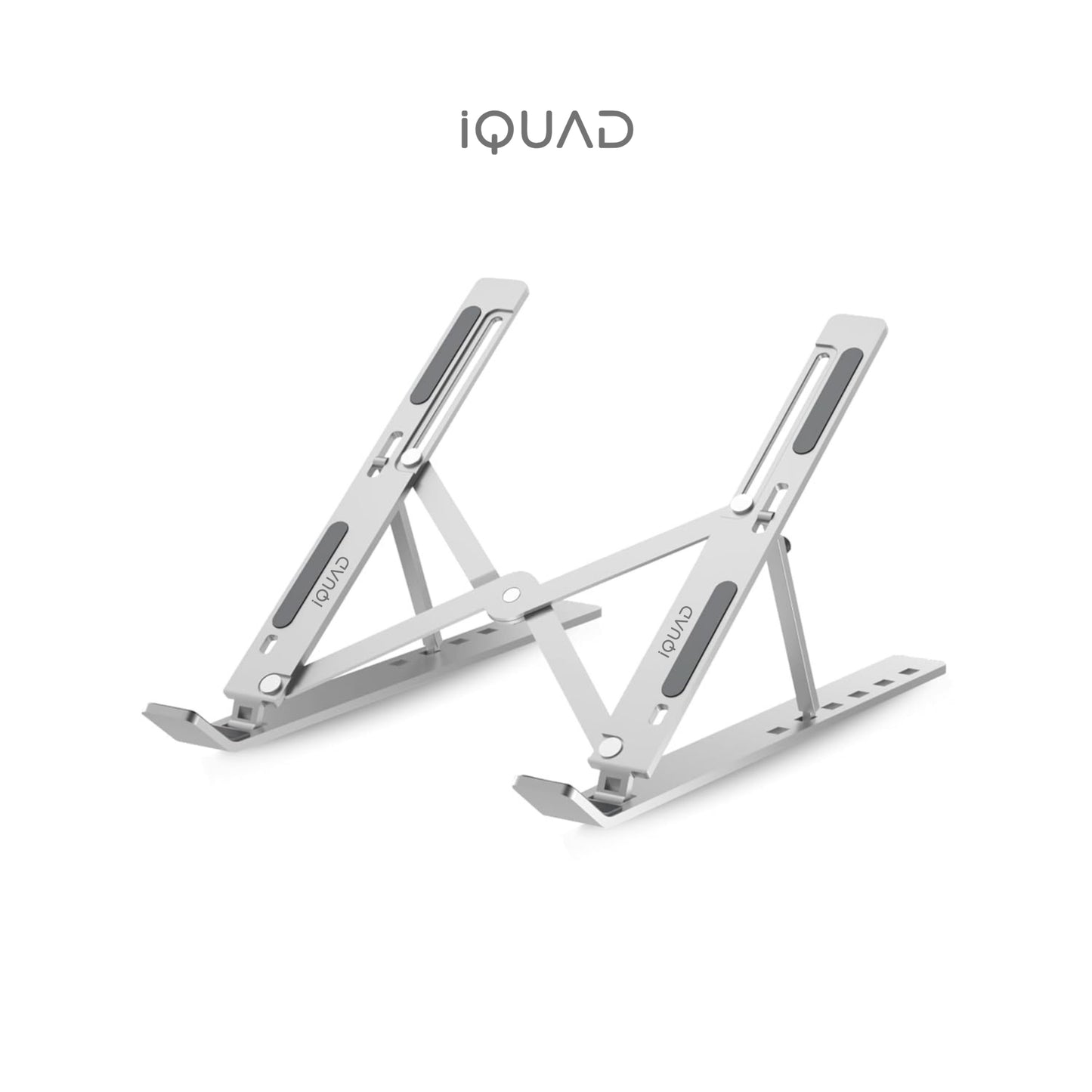 iQUAD Adjustable Laptop Stand with Cooling Vent Steel Floor and Desk Stand Laptop Stand with Adjustable Height Compatible with Universal Laptops