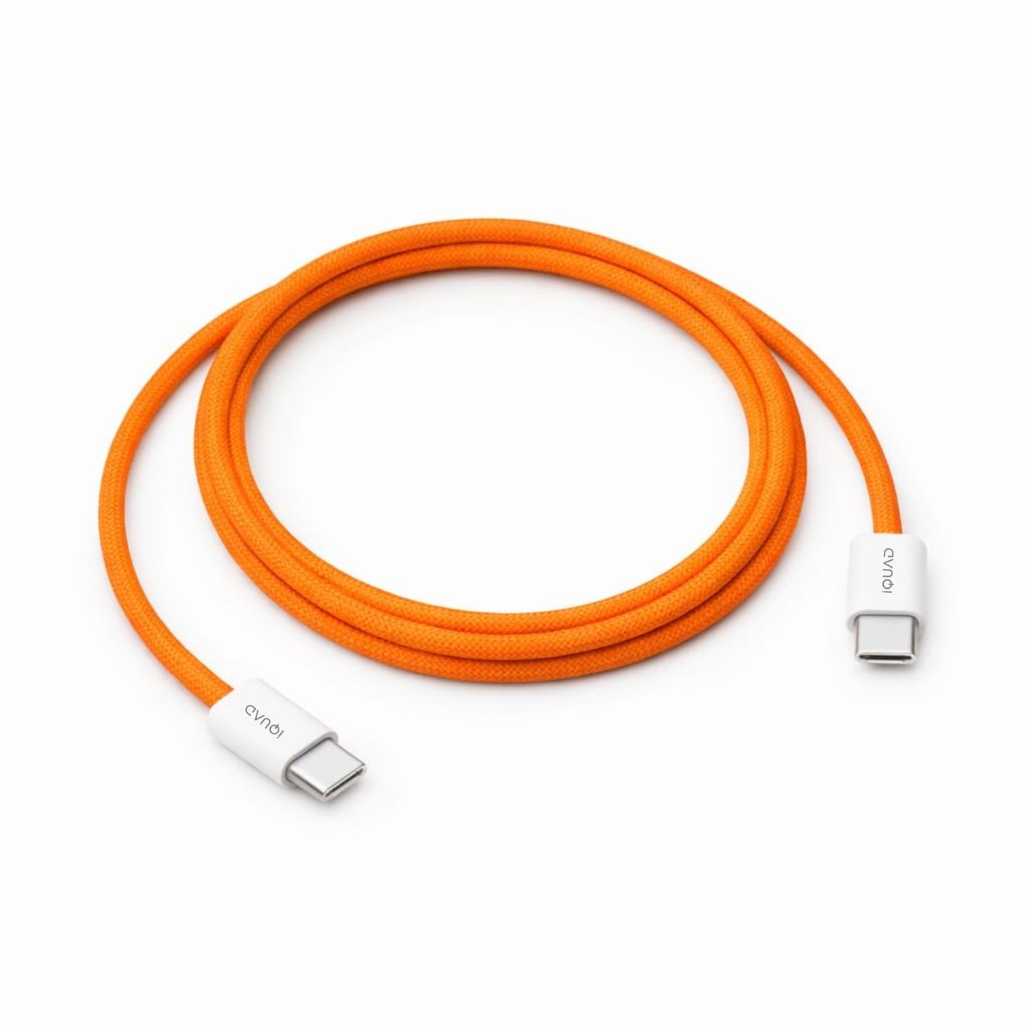 iQUAD Orange Edition 60W C to C Super Fast Charging Cable for iPhones & All Type C Mobiles [Nylon Braided 1M]