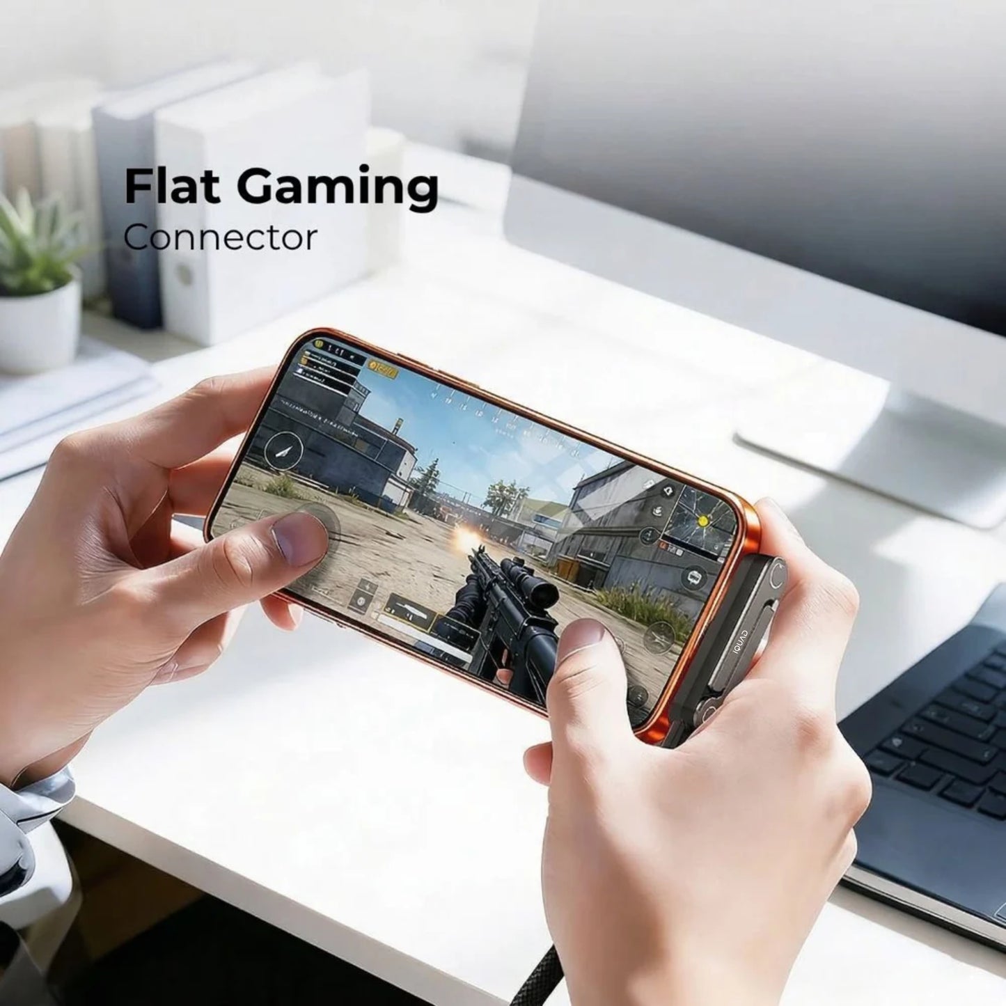 iQUAD Type C 1.2 m 240W USB Type C to Type C Braided Cable with Folding Phone Stand | Super Fast Charging | 480Mbps Data Transfer Speed | 90 Degree Elbow For All Premium Mobiles