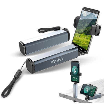 Phone Holder for Travel, 360° Rotating Foldable Mobile Stand, Portable Pocket Size Tray Table Phone Mount for Flight Train Bus Office Hands Free Travel Accessory