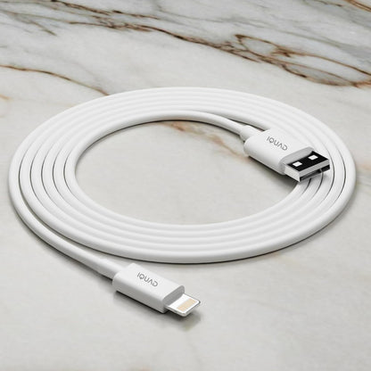iQUAD USB-A to Lightning Fast Charging Cable for iPhone – High Speed Data Sync – Durable White Charger Cable