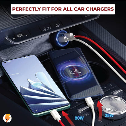 iQUAD 65W SuperVOOC Fast Charging Cable – USB to Type-C 6.5A High Speed Charging & Data Cable