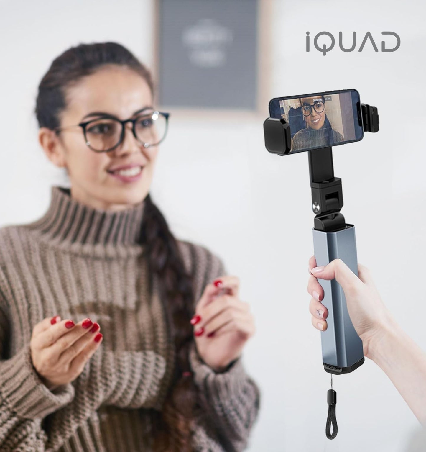 Phone Holder for Travel, 360° Rotating Foldable Mobile Stand, Portable Pocket Size Tray Table Phone Mount for Flight Train Bus Office Hands Free Travel Accessory