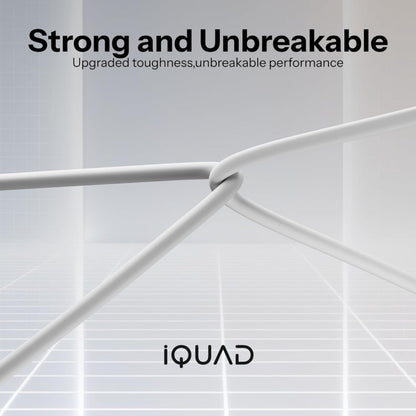 iQUAD USB-A to Lightning Fast Charging Cable for iPhone – High Speed Data Sync – Durable White Charger Cable