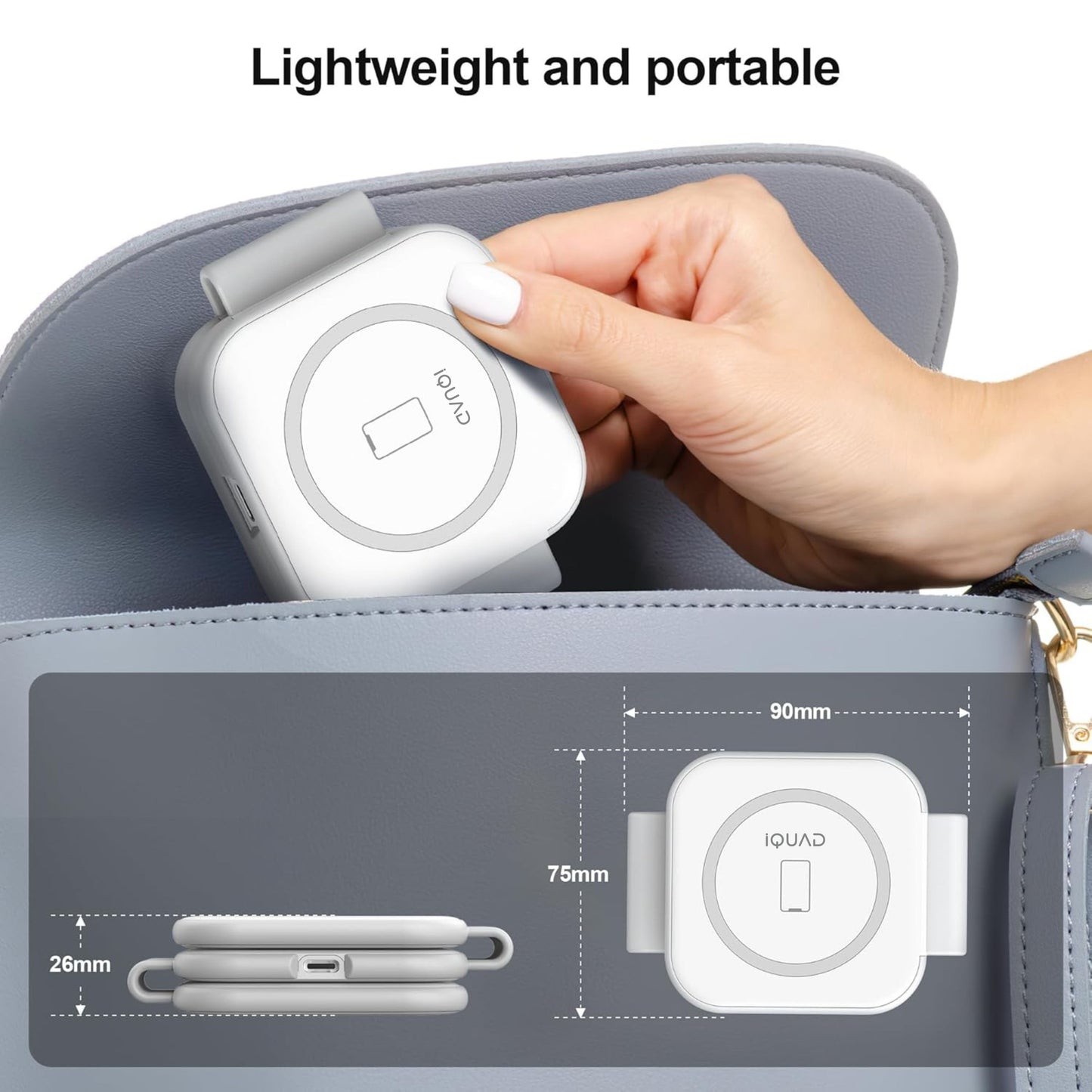 iQUAD 3 in 1 Wireless Charging Station – Fast Charging Stand for Phone, Watch & Earbuds