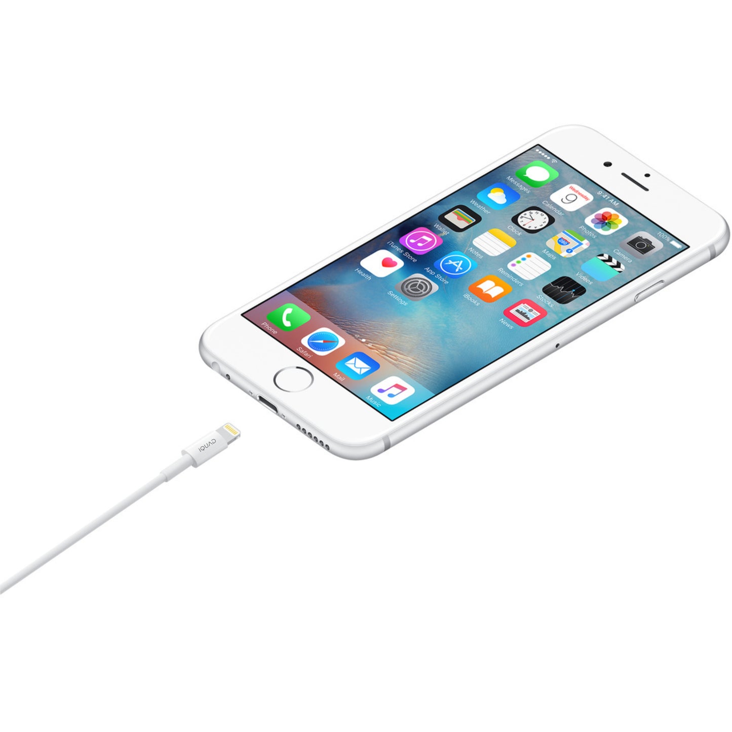 iQUAD USB-A to Lightning Fast Charging Cable for iPhone – High Speed Data Sync – Durable White Charger Cable