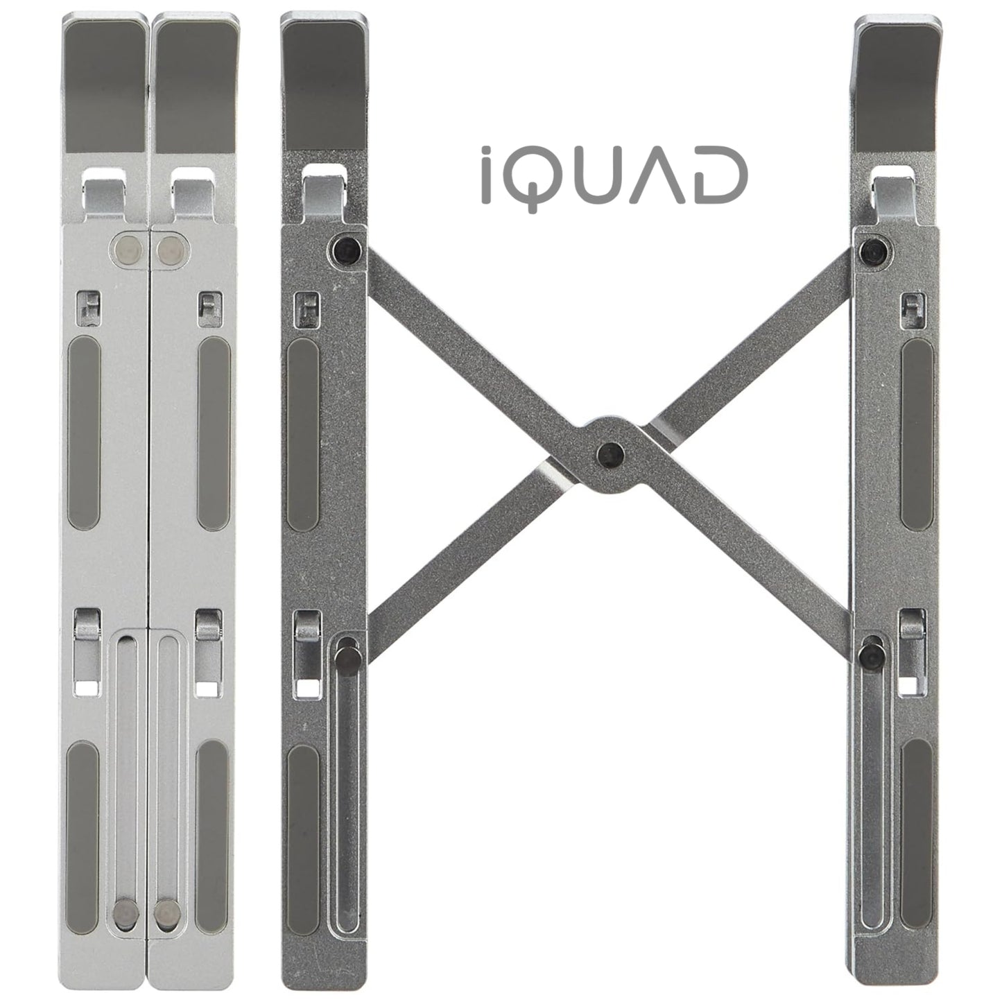 iQUAD Adjustable Laptop Stand with Cooling Vent Steel Floor and Desk Stand Laptop Stand with Adjustable Height Compatible with Universal Laptops